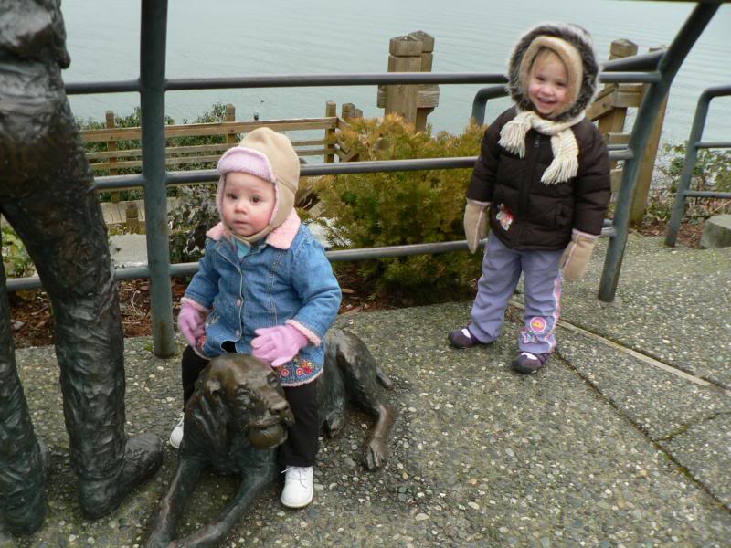 Katie on a dog with Bridget