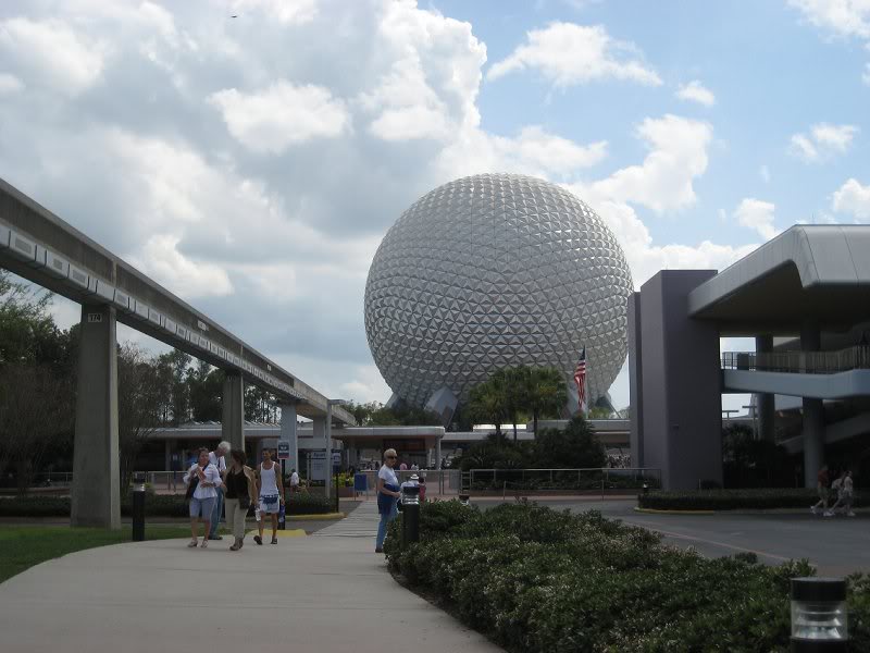 Spaceship Earth from parking area