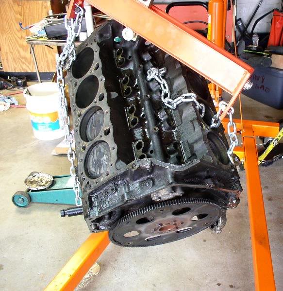 Old L98 hanging from the hoist 2