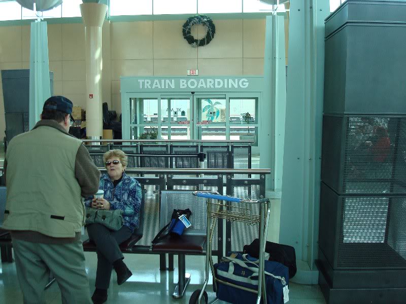 The waiting room at Lorton, still largely empty.