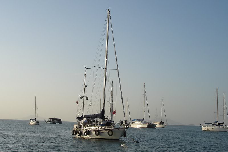 Skalliag awaits her call from the Panama Canal Authorit...