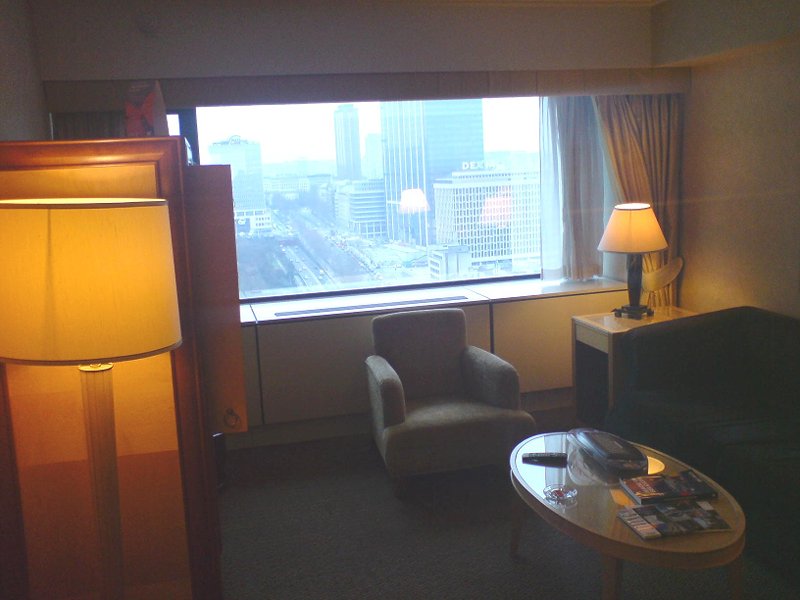 Suite, sitting area and view.