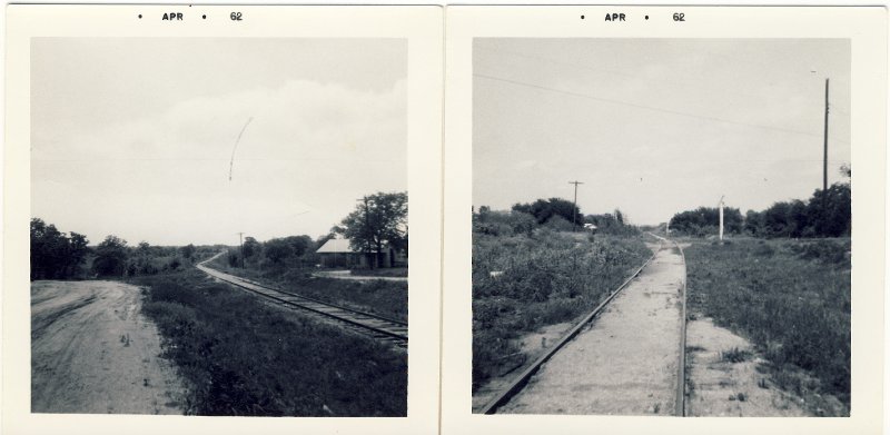 Santa Fe Line into Healdton, Okla. April 1962