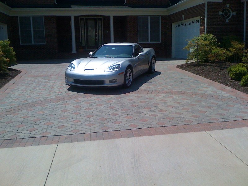 2006 Z06 Corvette in front of Ted Cahall's home