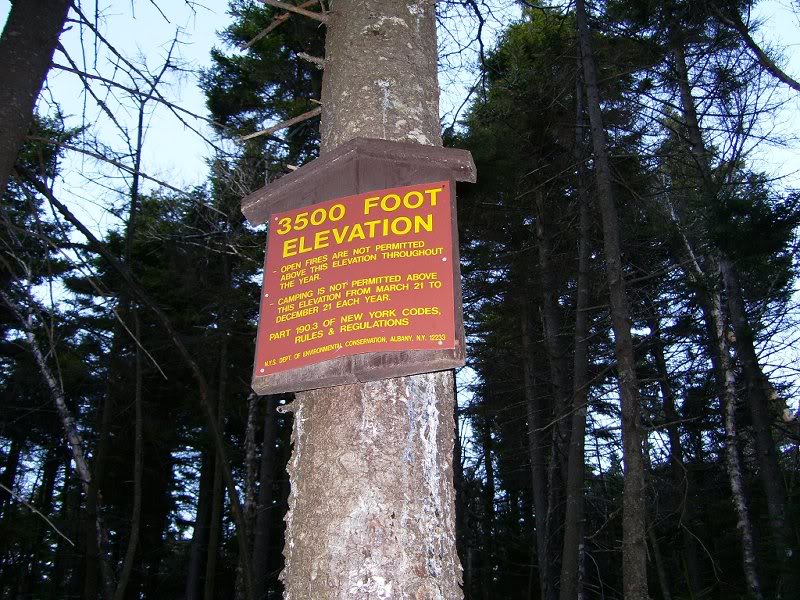 Finally below the 3,500 ft. limit for camping.