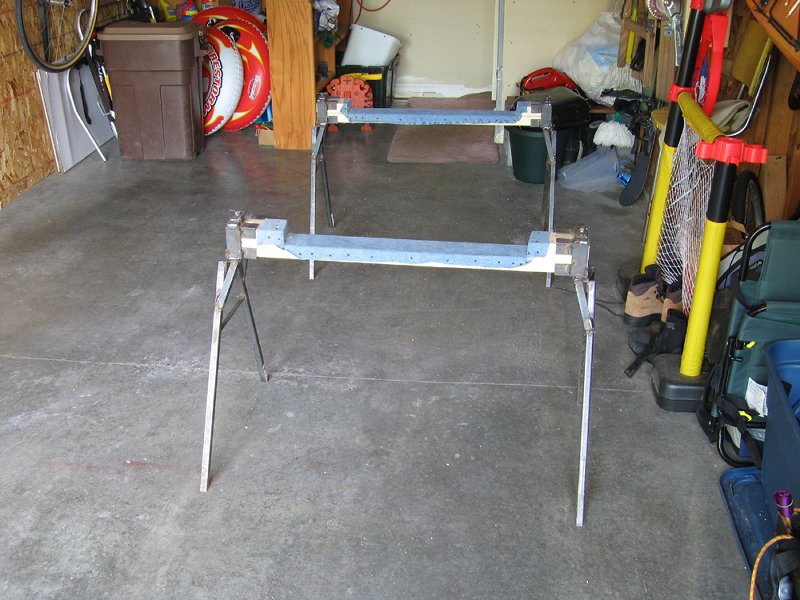 Two Hanger Bars Ready to Receive the Boat