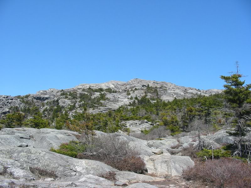 Looking back to the summit