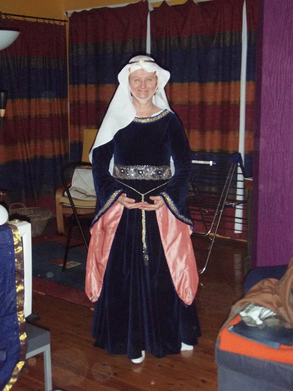 Lorna in her bliaut and veil