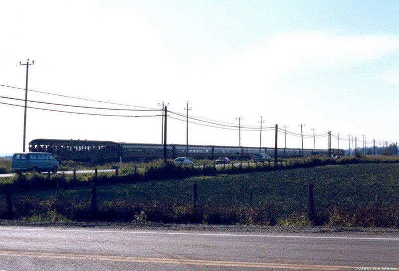 BC Hydro 383,382 lead WCRA tour train thru Cloverdale B...