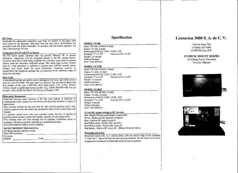 Centurion Power Converter Pg. 1