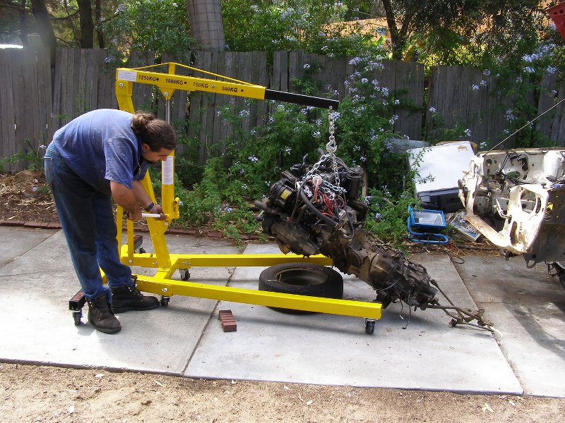 Engine + Gear Box Out.