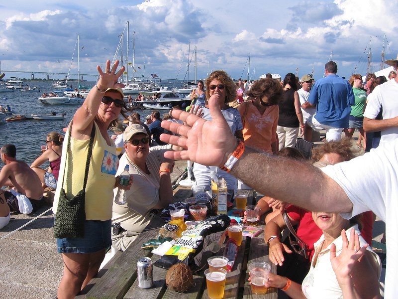 Waving to John- who was not there