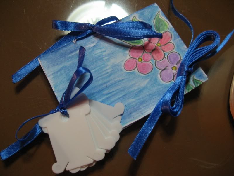 bigliettino+nas tro raso blu+farfalline