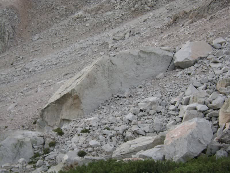 The big boulder between upper and lower Boy scout Lake