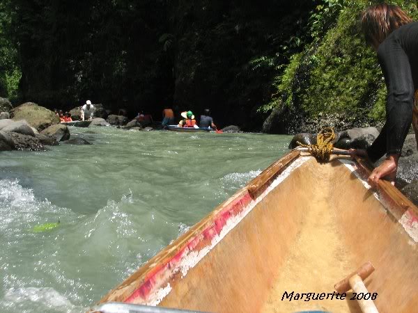 Going through the fast water