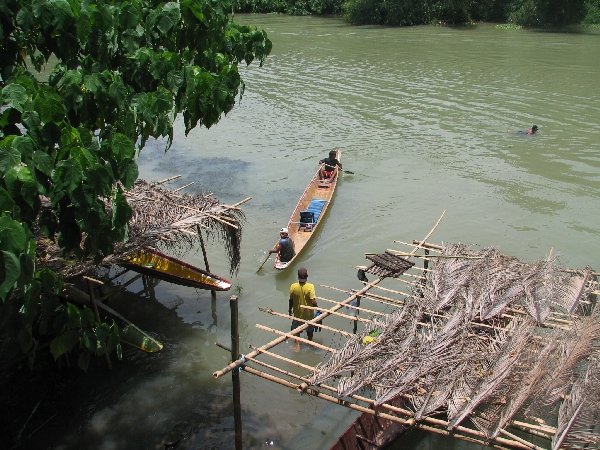 dugout canoe we rode the rapids on