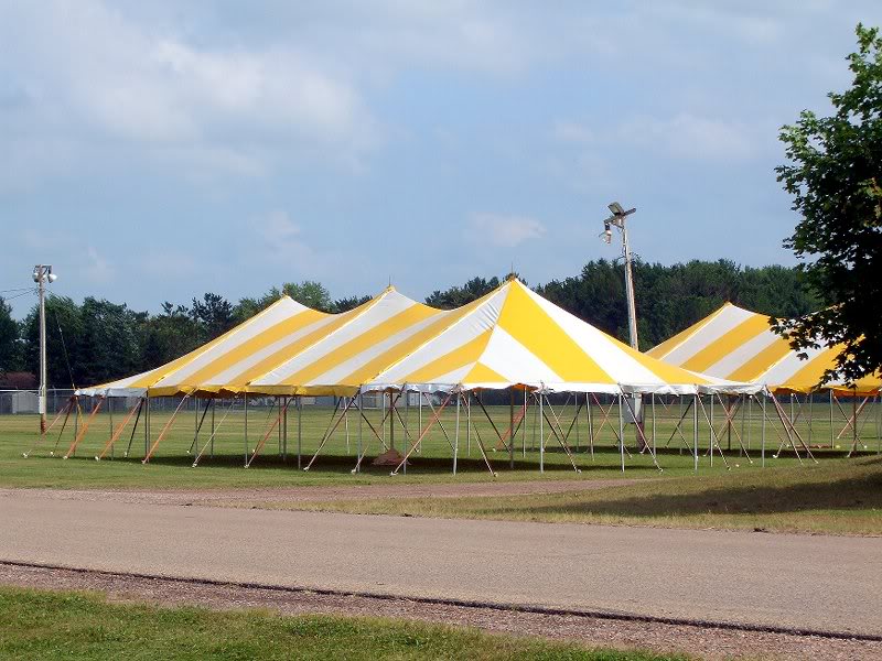 Livestock Tents Near Machinery Row.