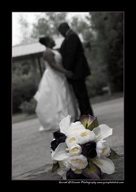 Dramatic Purple & Ivory bouquet