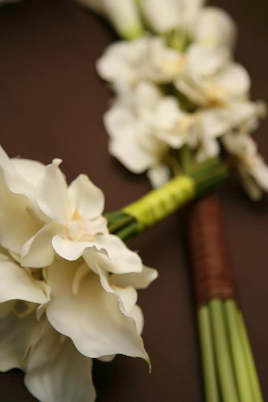 Ivory Calla Lily & Orchid bouquets
