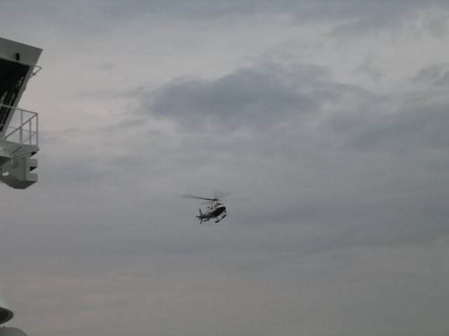 NYC police helicopter escort