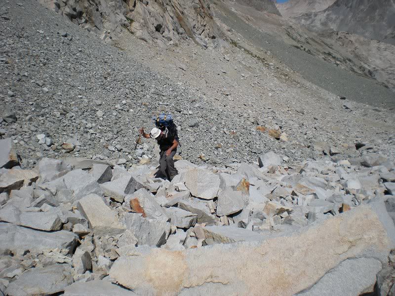 The "rocky horror" route to Ladder Lake begins.
