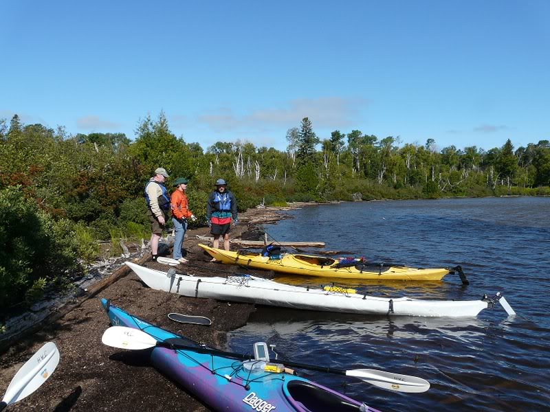 Taking a break on Siskiwit