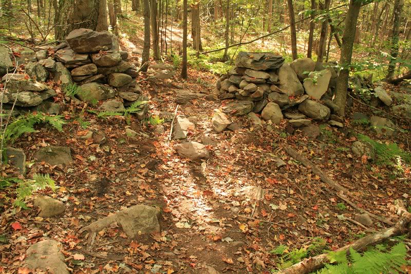 Return through old stone wall