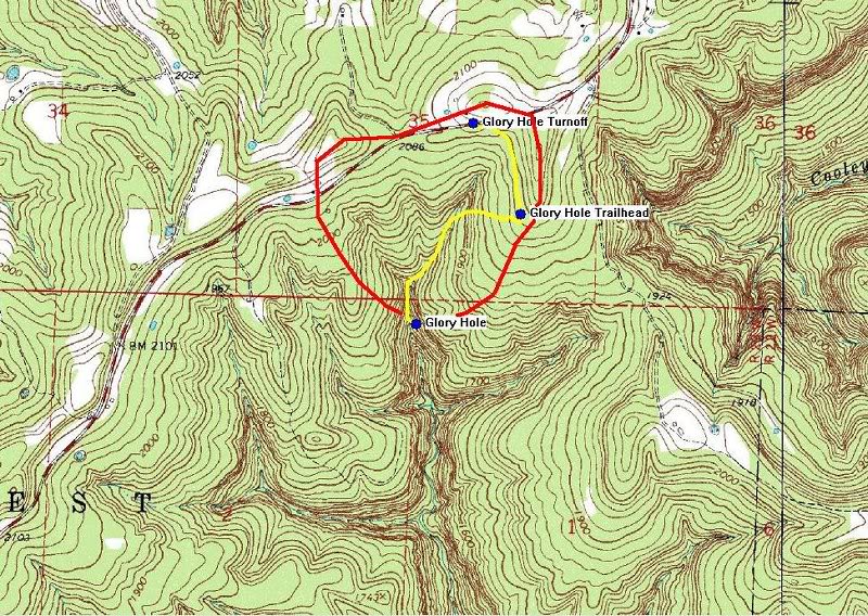 Glory Hole Topo watershead