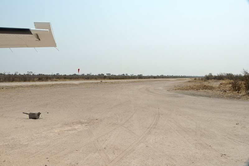 The runway was a little dusty. . . .