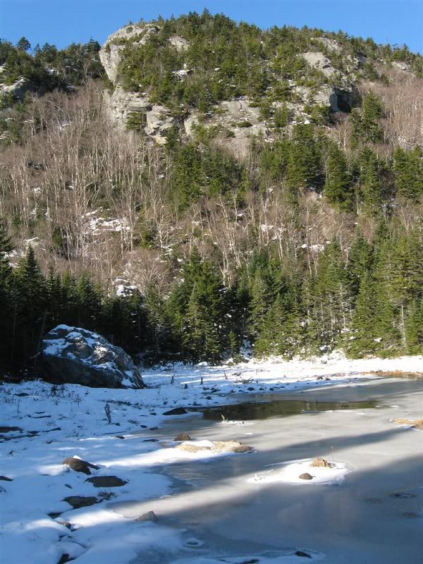 One of the bumps that forms Wind Pass and a frozen pond