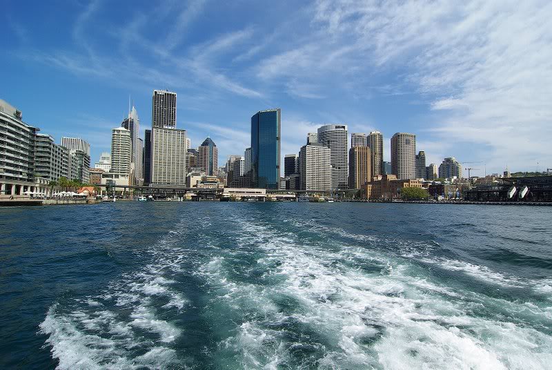 Leaving the Ferry terminal and circular quay