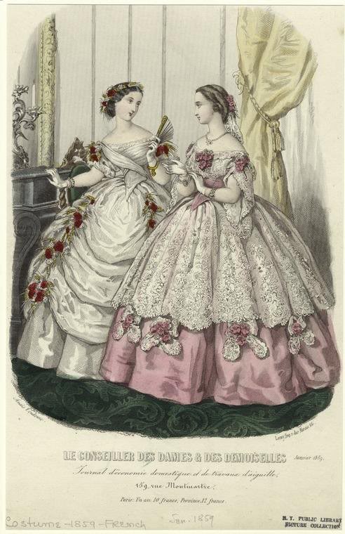 1859 ball gowns