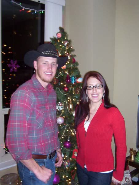 Dan & I in front of the tree!