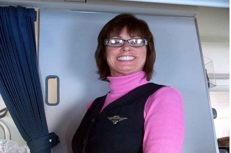 Our Delta stewardess-defi nitely a morning person.