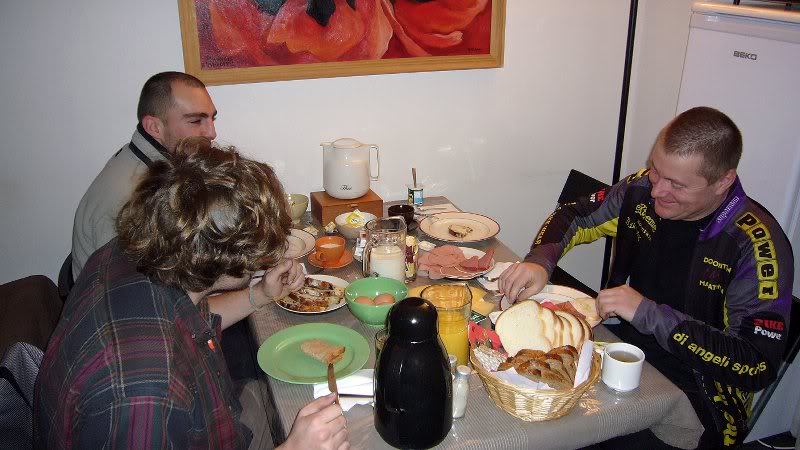 ontbijttafel in de B&B