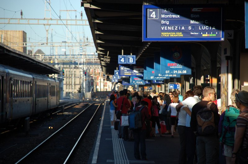 Waiting for the train to Venice