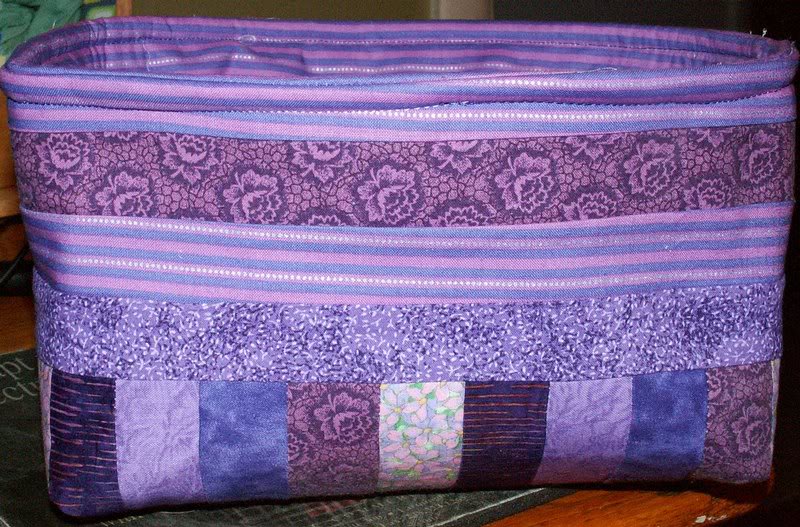 fabric box from scraps