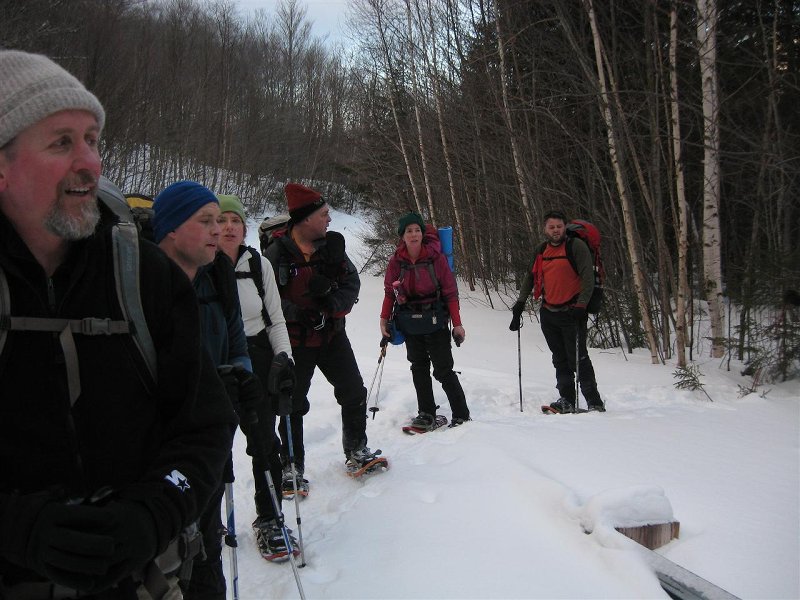 Popping out the old North Twin Trail onto Haystack Road