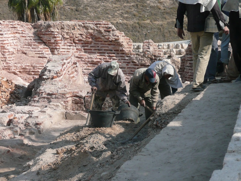 Archeologists excavating at Odeon, Alexandria