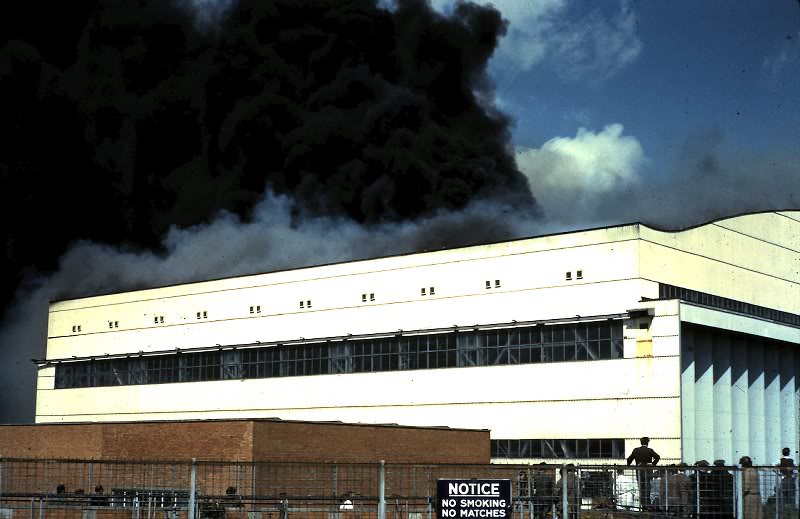 Brabazon hangar fire c1957 - 4
