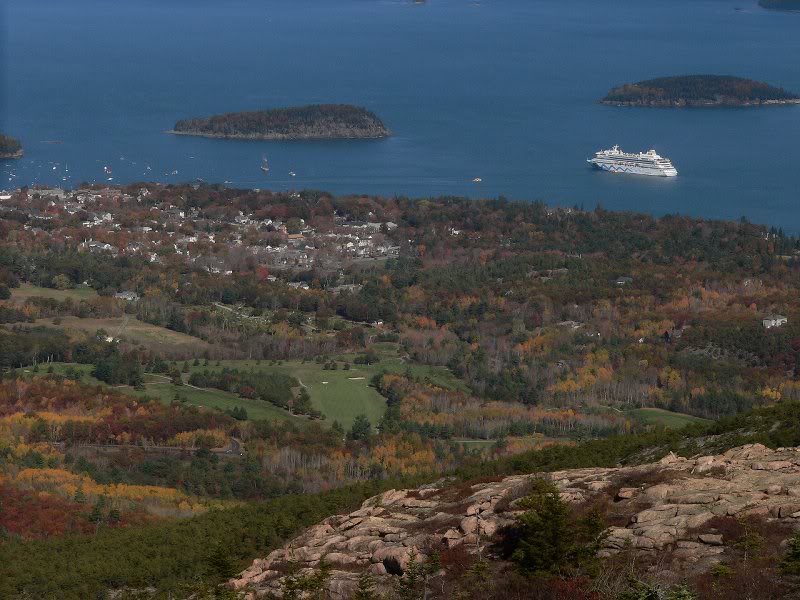 Bar Harbor from Cadilac Mtn - Oct 08