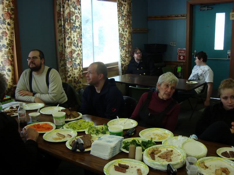 In foreground: Brian, Jeff, Dave's mom, and his daughte...