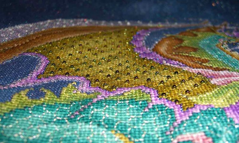 CMD - A detail of the beading in the wing. Cumbersome b...