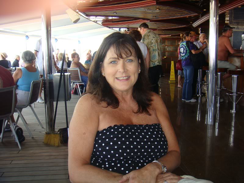 Phyllis on the Aft Lido Deck
