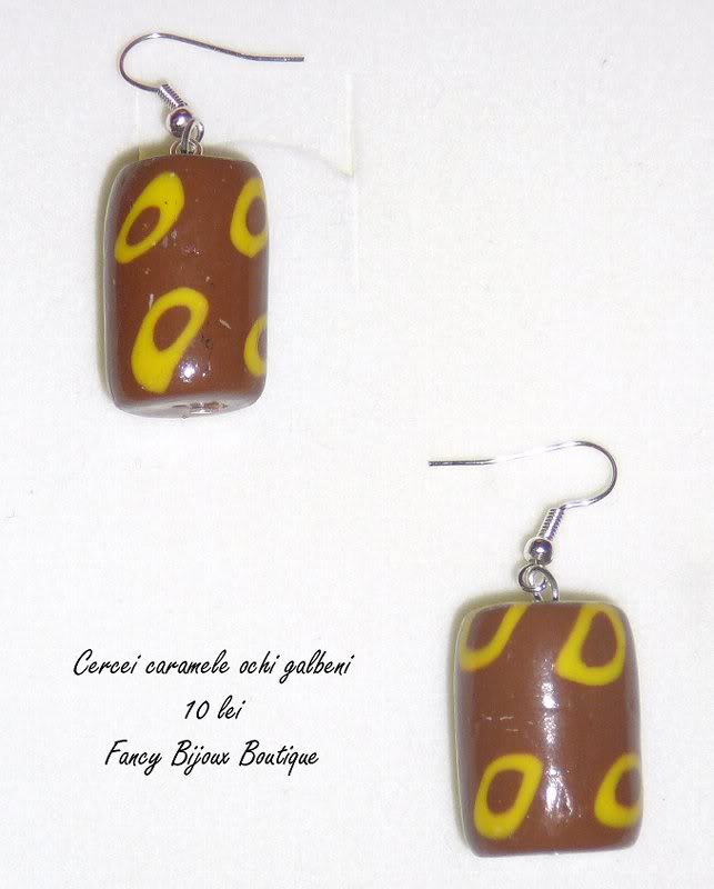 cercei Caramele-ochi galbeni 10 lei