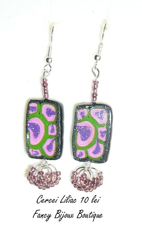 cercei Liliac 10 lei vandut
