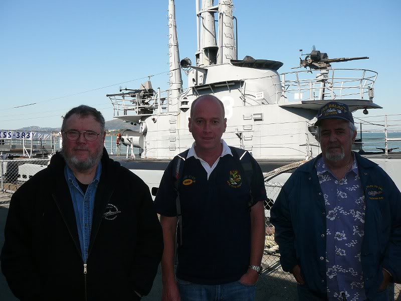 Bill Parker, Me, Tim Spoon at USS PAMPANITO.