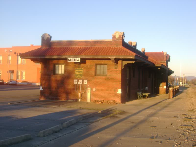 Kansas City Southern Depot, Mena Arkansas, Trackside