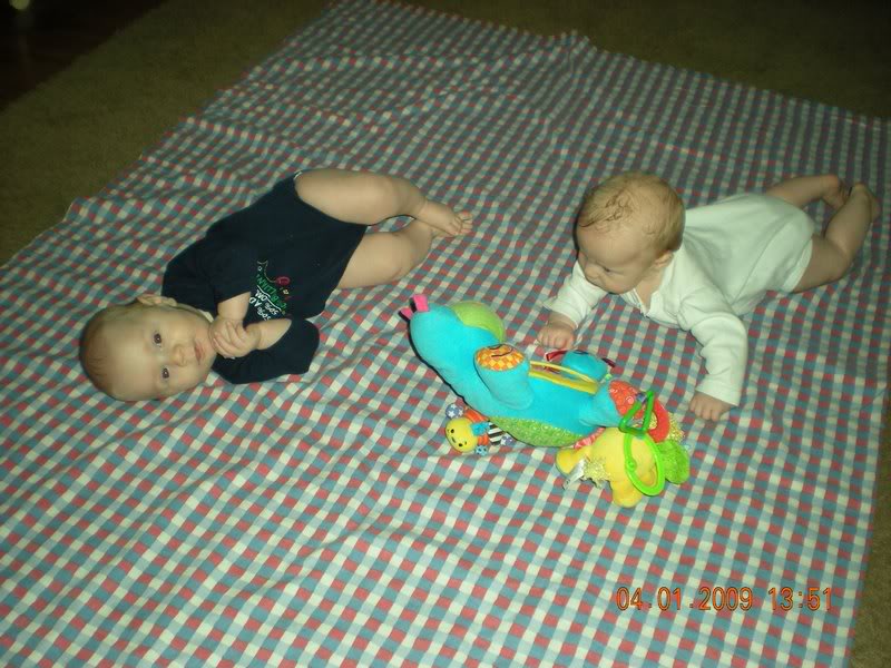 Rolling around on the floor