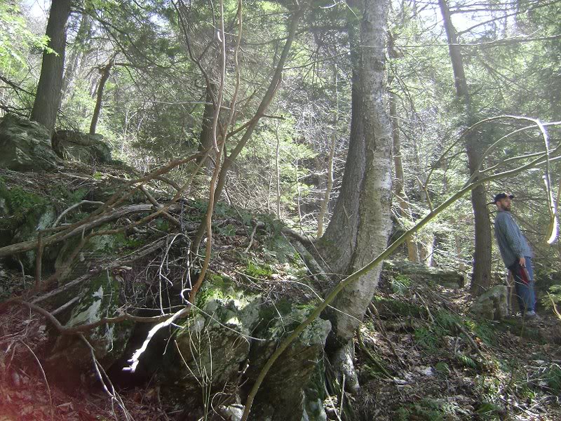 Ed Seguin as we start the climb up the unnamed brrok to...